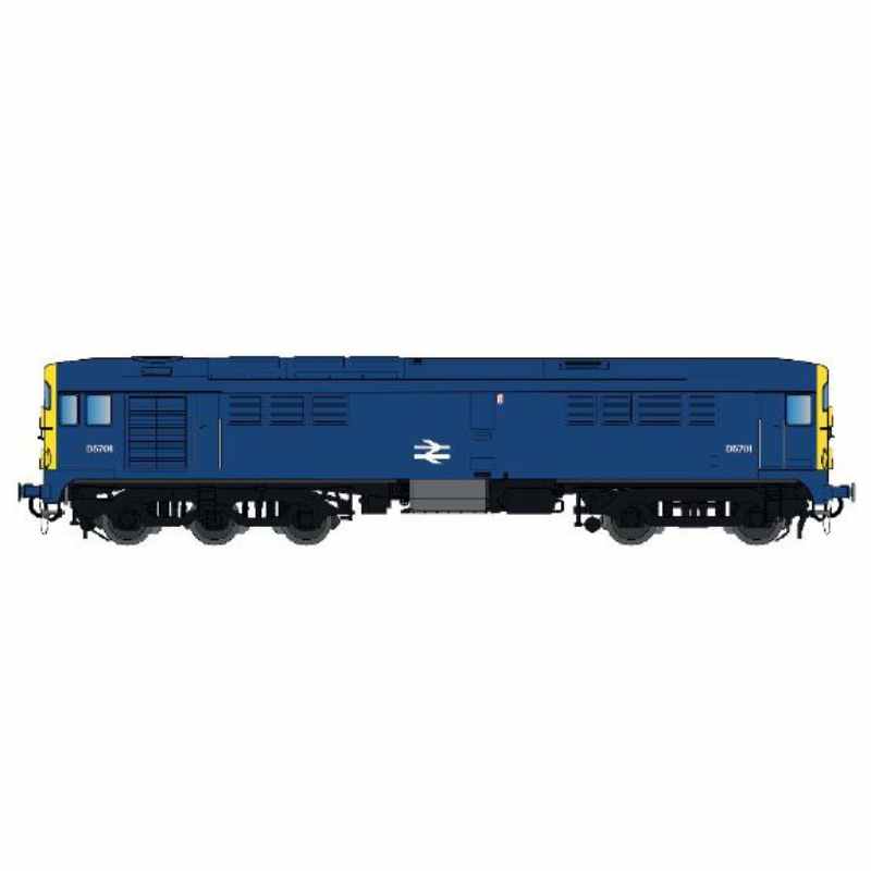 Rapido N Gauge Class 28 D5701 BR Blue With Full Yellow Ends - DCC Ready